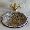 Lavabo design fait main – Évier marocain rond en céramique pour un style unique – Image 3